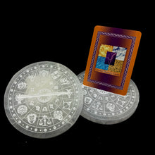 Load image into Gallery viewer, Selenite | Zodiac Wheel Crystal Charging Plate | Morocco