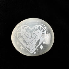 Load image into Gallery viewer, Valentine's Selenite Palm Stones | Singles | (6-7cm)