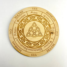 Load image into Gallery viewer, Triquetra Witches Wheel | Pendulum Board with Description