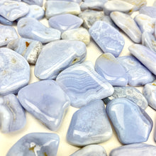 Load image into Gallery viewer, Blue Lace Agate | Tumbled | 25-35mm I 100 Grams