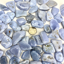 Load image into Gallery viewer, Blue Lace Agate | Tumbled | 25-35mm I 100 Grams