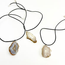 Load image into Gallery viewer, Natural Druzy Cord Necklace