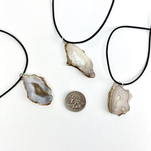 Load image into Gallery viewer, Natural Druzy Cord Necklace