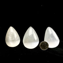 Load image into Gallery viewer, Selenite Moon Drops (eggs) | 60mm