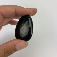 Load image into Gallery viewer, Shungite Tumbled Stone 2 Side Drilled Pendant