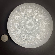Load image into Gallery viewer, Selenite | Zodiac Wheel Crystal Charging Plate | Morocco