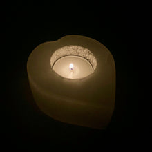 Load image into Gallery viewer, Polished Selenite Candleholder | Heart Shape | 3.5-4" | Morocco