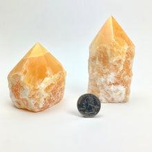 Load image into Gallery viewer, Orange Calcite Generator Point | 50-90mm
