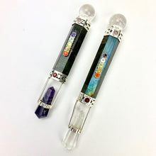 Load image into Gallery viewer, Chakra Healing Wand w/ Silver | India