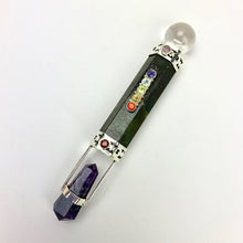 Load image into Gallery viewer, Chakra Healing Wand w/ Silver | India