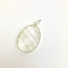 Load image into Gallery viewer, Quartz Cabochon Pendant w/ Silver Alloy Bezel | Ovals | 40-50mm