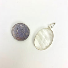 Load image into Gallery viewer, Quartz Cabochon Pendant w/ Silver Alloy Bezel | Ovals | 40-50mm