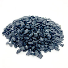 Load image into Gallery viewer, Black Tourmaline | Tumbled Chips | 1lb bag | 5-7mm pieces