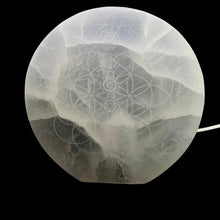 Load image into Gallery viewer, *Selenite | Flower of Life Chakra Lamp | Morocco