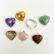Load image into Gallery viewer, *Crystal Heart Pendants | Choose a Stone!