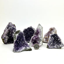 Load image into Gallery viewer, Amethyst | Cut Base Cluster | 36-40lb Case LOT | 3-8" Assorted Sizes | Uruguay