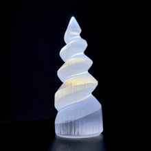 Load image into Gallery viewer, Selenite "Unicorn Horn" Standing Spiral Twist | Morocco