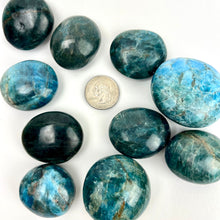 Load image into Gallery viewer, Blue Apatite | Palmstone | 30-40mm