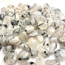 Load image into Gallery viewer, *Black Tourmaline in Quartz | Tumbled | 15-20mm | 1 lb | India