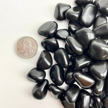 Load image into Gallery viewer, *Black Agate | Tumbled | 20-25mm | 1 lb | India