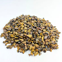 Load image into Gallery viewer, Tiger Eye | Tumbled Chips | 1lb | 4-7mm | India