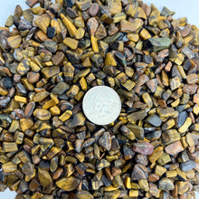 Load image into Gallery viewer, Tiger Eye | Tumbled Chips | 1lb | 4-7mm | India