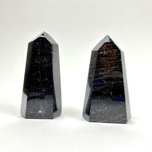 Load image into Gallery viewer, Black Tourmaline w/ Hematite Waves | Polished Point | Brazil