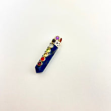 Load image into Gallery viewer, Chakra Pendant | Single Terminated Pencil Point | Silver Alloy | 40mm