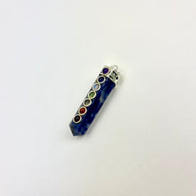 Load image into Gallery viewer, Chakra Pendant | Single Terminated Pencil Point | Silver Alloy | 40mm