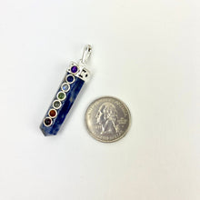 Load image into Gallery viewer, Chakra Pendant | Single Terminated Pencil Point | Silver Alloy | 40mm