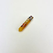Load image into Gallery viewer, Chakra Pendant | Single Terminated Pencil Point | Silver Alloy | 40mm