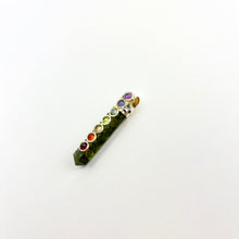 Load image into Gallery viewer, Chakra Pendant | Single Terminated Pencil Point | Silver Alloy | 40mm