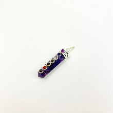 Load image into Gallery viewer, Chakra Pendant | Single Terminated Pencil Point | Silver Alloy | 40mm