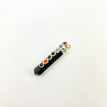 Load image into Gallery viewer, Chakra Pendant | Single Terminated Pencil Point | Silver Alloy | 40mm