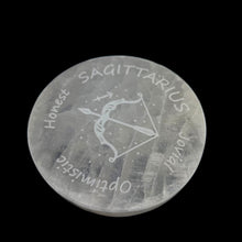 Load image into Gallery viewer, Zodiac Signs | Selenite Disc | Choose Size | Morocco