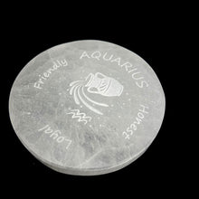 Load image into Gallery viewer, Zodiac Signs | Selenite Disc | Choose Size | Morocco