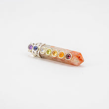 Load image into Gallery viewer, Chakra Pendant | Single Terminated Pencil Point | Silver Alloy | 40mm