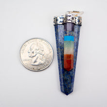 Load image into Gallery viewer, Chakra Bonded Point Pendant w/ Flat Gemstone | 5pk