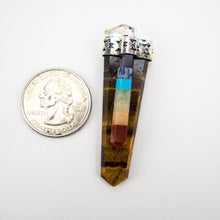 Load image into Gallery viewer, Chakra Bonded Point Pendant w/ Flat Gemstone | 5pk