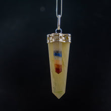 Load image into Gallery viewer, Chakra Bonded Point Pendant w/ Flat Gemstone | 5pk