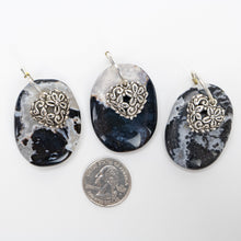 Load image into Gallery viewer, Black Sardonyx | Silver Alloy Pendants
