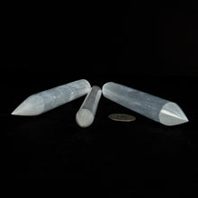 Load image into Gallery viewer, *Selenite Pencil Point Wand | 6" Long | Morocco