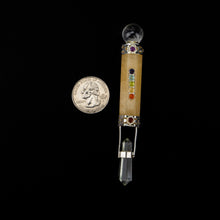 Load image into Gallery viewer, Chakra Healing Wand w/ Silver | India