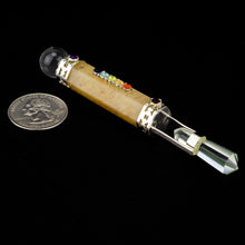 Load image into Gallery viewer, Chakra Healing Wand w/ Silver | India