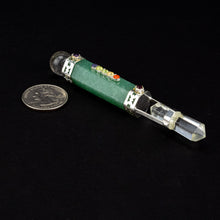 Load image into Gallery viewer, Chakra Healing Wand w/ Silver | India