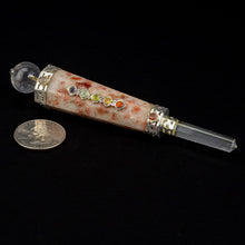Load image into Gallery viewer, Chakra Healing Wand w/ Silver | India