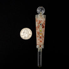 Load image into Gallery viewer, Chakra Healing Wand w/ Silver | India