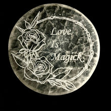 Load image into Gallery viewer, Valentine&#39;s | Selenite Round Crystal Charging Plate | 10 cm
