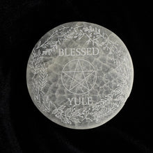 Load image into Gallery viewer, Holiday  |  Selenite Round Crystal Charging Plate  |  10cm
