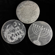Holiday  |  Selenite Round Crystal Charging Plate  |  10cm
